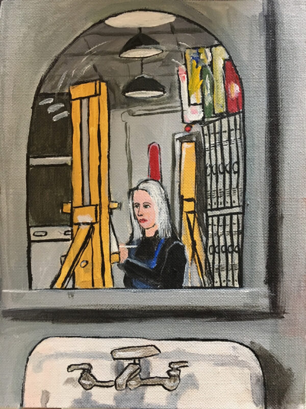 Reflection At The Art Students League Self Portrait